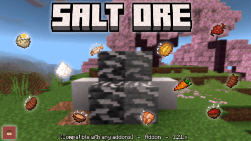 Salt Ore and Food Addon (1.21) – MCPE/Bedrock Mod Thumbnail