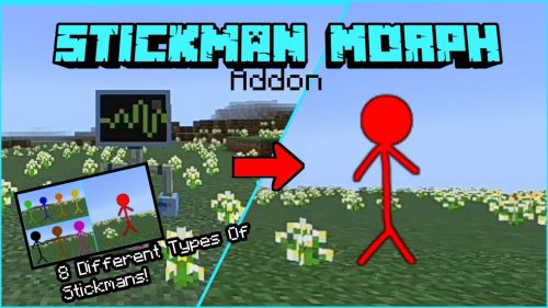 Stickman Morph Addon (1.21) – MCPE/Bedrock Mod Thumbnail