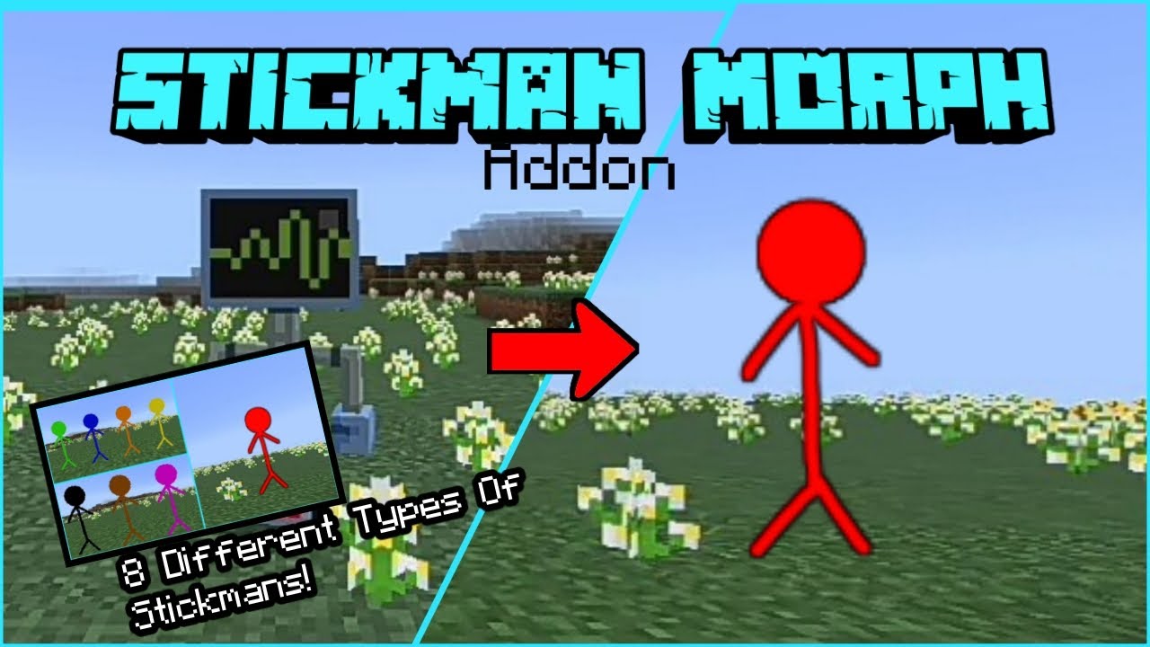 Stickman Morph Addon (1.21) - MCPE/Bedrock Mod 1