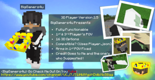 Superior 3D Player Texture Pack (1.21, 1.20) – MCPE/Bedrock Thumbnail