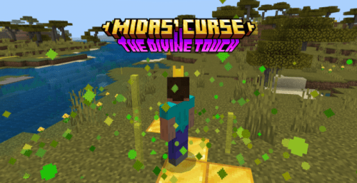 The Divine Touch Midas Addon (1.21) – MCPE/Bedrock Mod Thumbnail