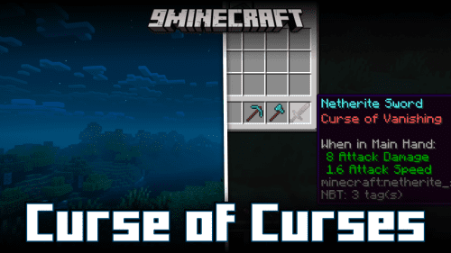 Curse Of Curses Mod (1.21.1, 1.20.1) – Random Curse Enchantments At Night Thumbnail