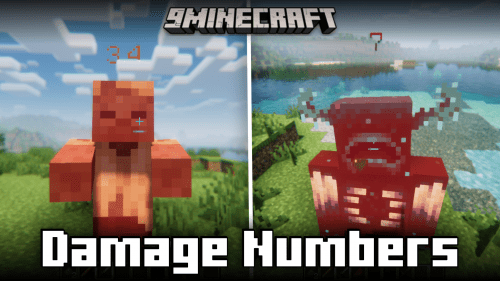 Damage Numbers Mod (1.21.1, 1.20.1) – Entity Damage Indicator Thumbnail