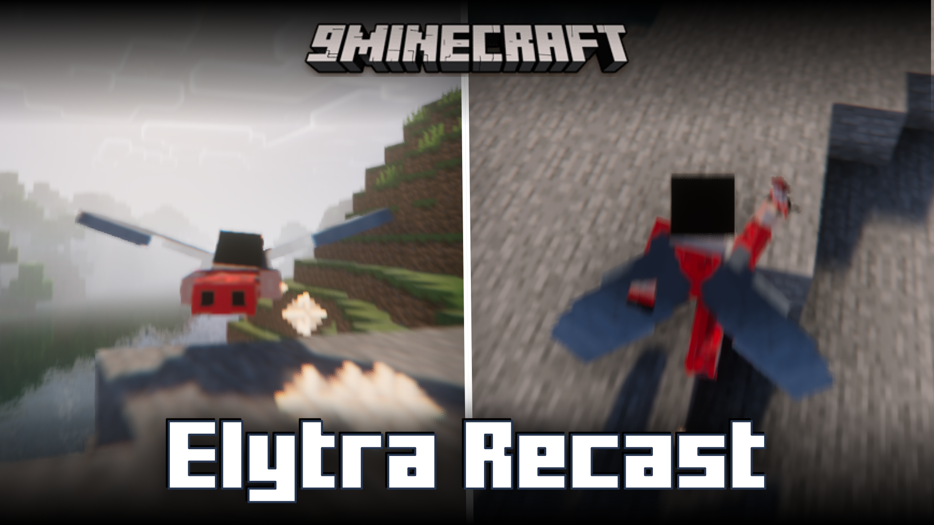 Elytra Recast Mod (1.20.4, 1.20.1) - Flight Continuity Upon Landing 1