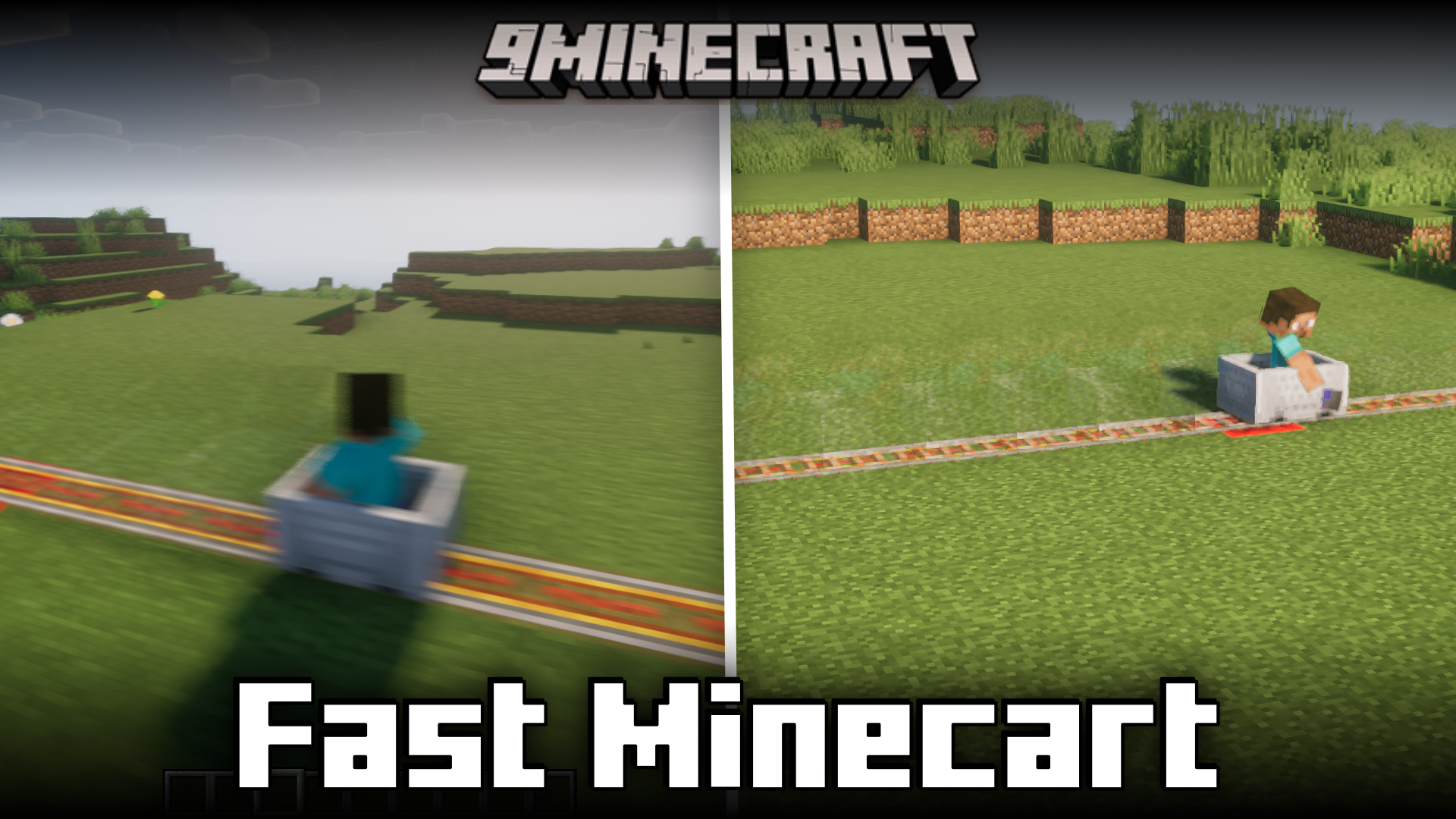 Fast Minecart Mod (1.21.1, 1.20.1) - Makes Minecarts Two Times Faster 1