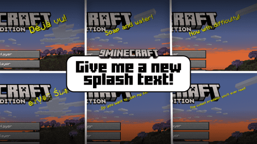 Give Me A New Splash Text! Mod (1.21.1, 1.20.1) Thumbnail