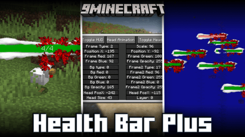 Health Bar Plus Mod (1.20.1, 1.19.3) – Highly Customizable HP Bars For All Mobs Thumbnail