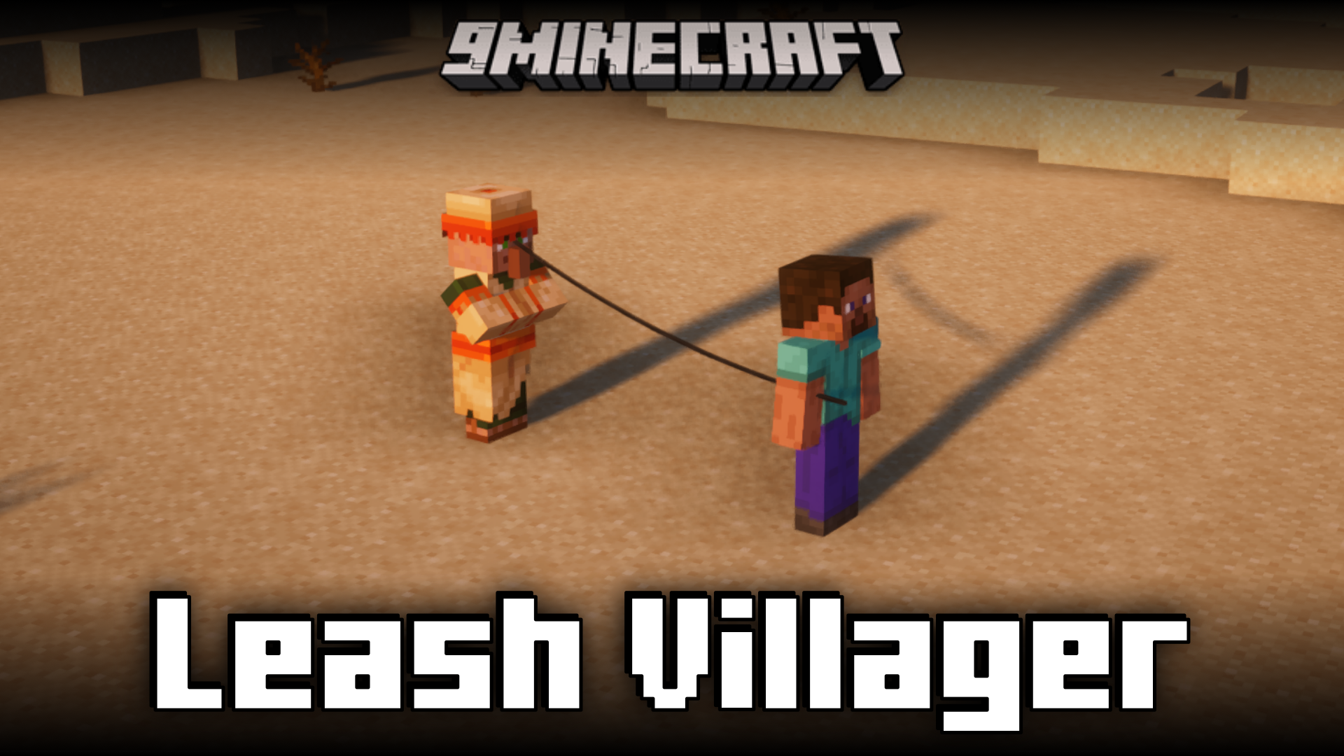 Leash Villager Mod (1.21.1) - Use Leads On Villagers 1