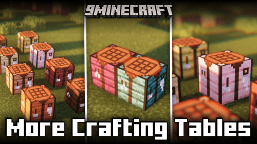 LieOnLion More Crafting Tables Mod (1.21.1, 1.20.1) – Crafting Table Variants Thumbnail