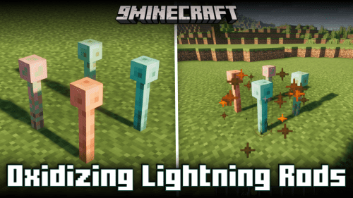 Oxidizing Lightning Rods Mod (1.20.6, 1.20.1) – Oxidizing & Waxable Lightning Rods Thumbnail