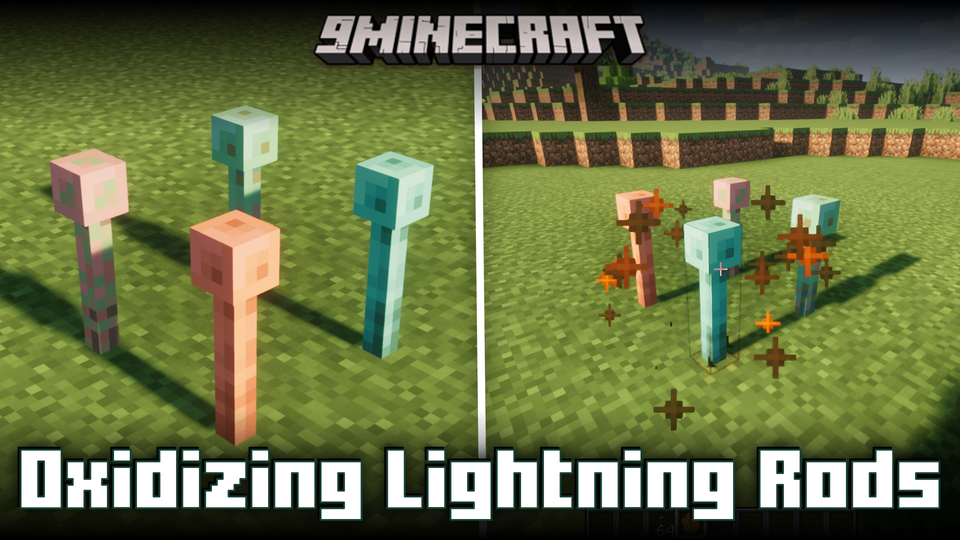 Oxidizing Lightning Rods Mod (1.20.6, 1.20.1) - Oxidizing & Waxable Lightning Rods 1