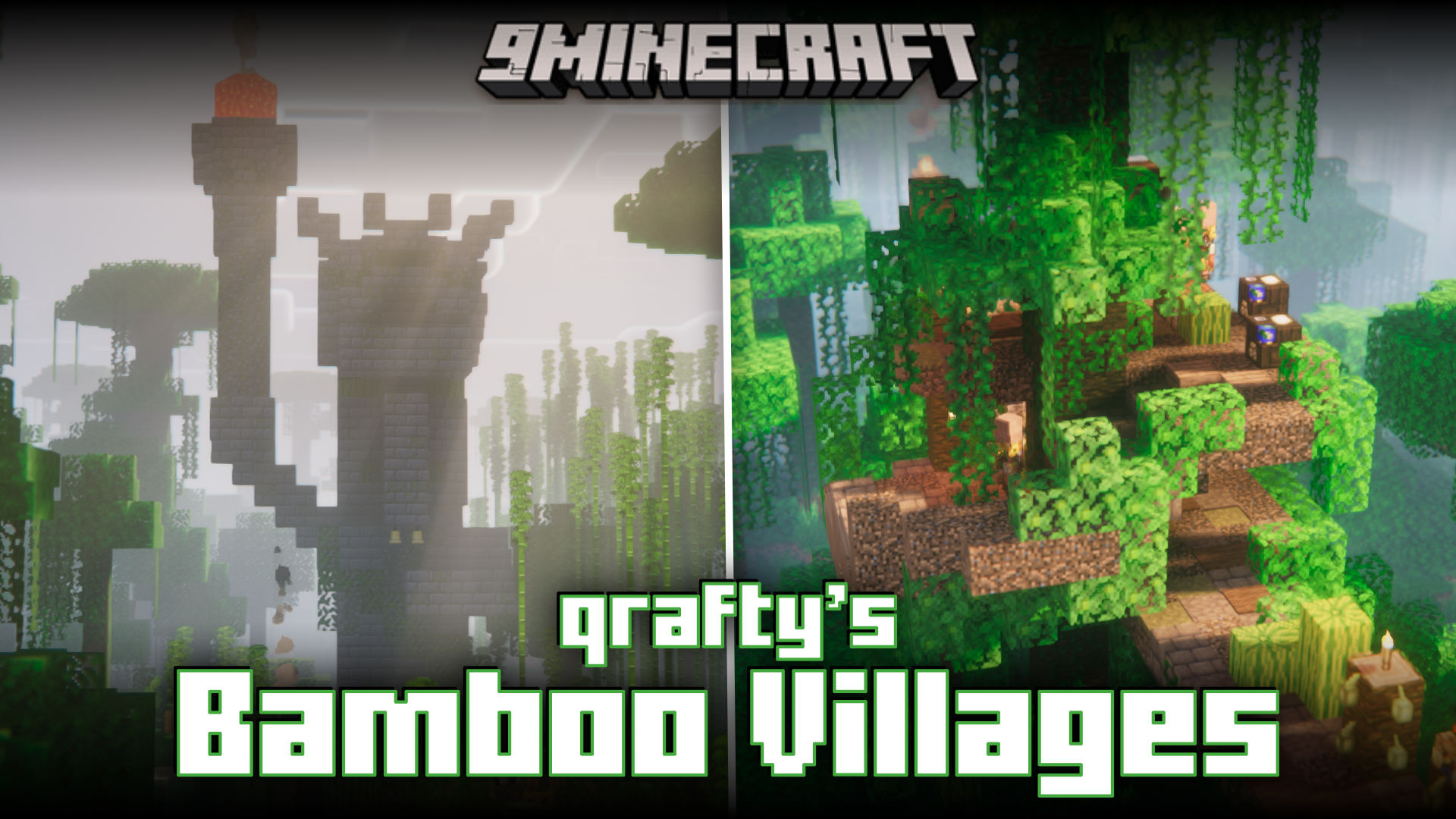 Qrafty's Bamboo Villages Mod (1.21.1, 1.20.1) - Villages In Bamboo Jungles 1