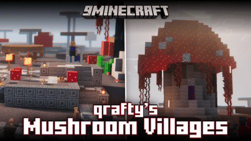 Qrafty’s Mushroom Villages Mod (1.21.1, 1.20.6) – Adds Life To Mushroom Fields Biome Thumbnail