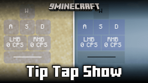 Tip Tap Show Mod (1.21, 1.20.1) – In-Game Keystroke Viewer Thumbnail