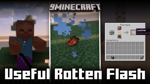 Useful Rotten Flash Mod (1.21, 1.20.1) – Convery Rotten Flesh Into Leather Thumbnail