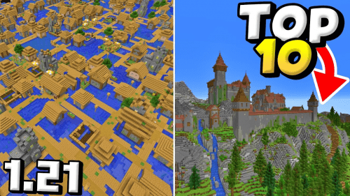 Top 10 Best New Minecraft Seeds (1.21.1, 1.21) – Bedrock Edition Thumbnail