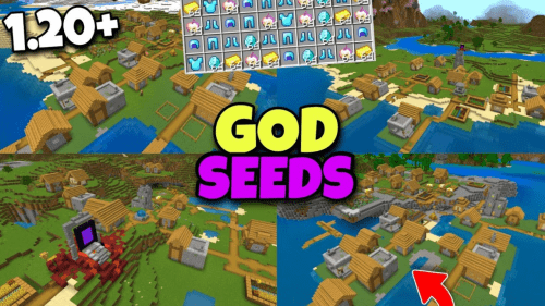 Top 3 Best God Seeds For Minecraft (1.21.1, 1.21) – Bedrock Edition Thumbnail