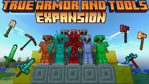 True Armor and Tools Expansion Addon (1.21) – MCPE/Bedrock Mod Thumbnail