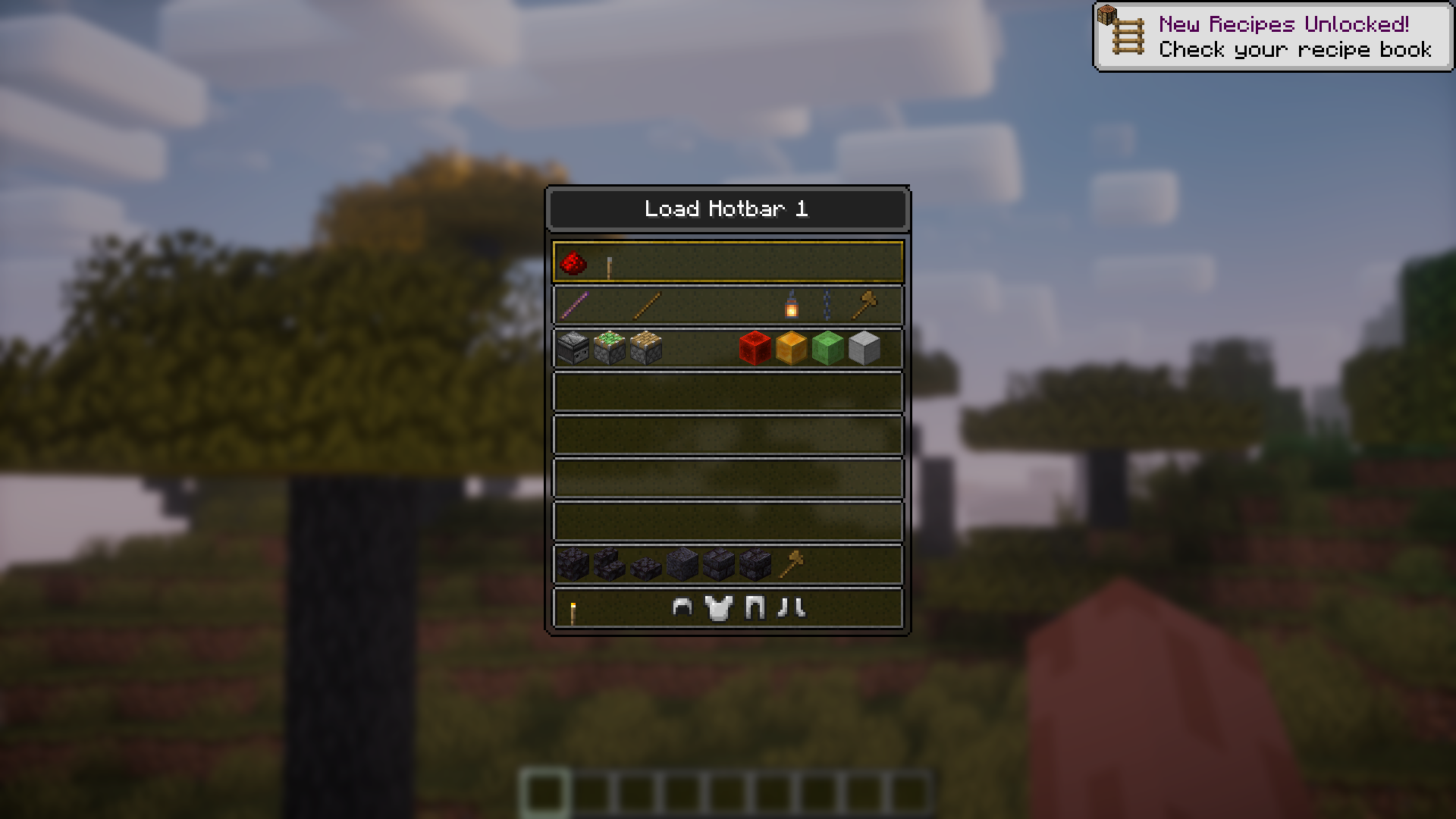 Useful Saved Hotbars Mod (1.21.1, 1.20.1) - Switch Saved Hotbars Using Hotkeys 3