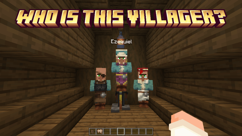 Who's That Villager? Addon (1.21, 1.20) - MCPE/Bedrock Random Name Mod 1