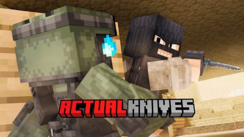 Actual Knives Addon (1.21) – MCPE/Bedrock Mod Thumbnail