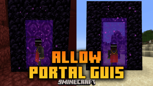 Allow Portal GUIs Mod (1.21.1, 1.20.1) – Access Inventory And Chat In Portals Thumbnail