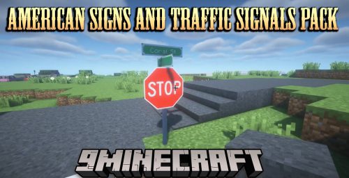 American Signs and Traffic Signals Pack Mod (1.12.2) – USA MUTCD Thumbnail