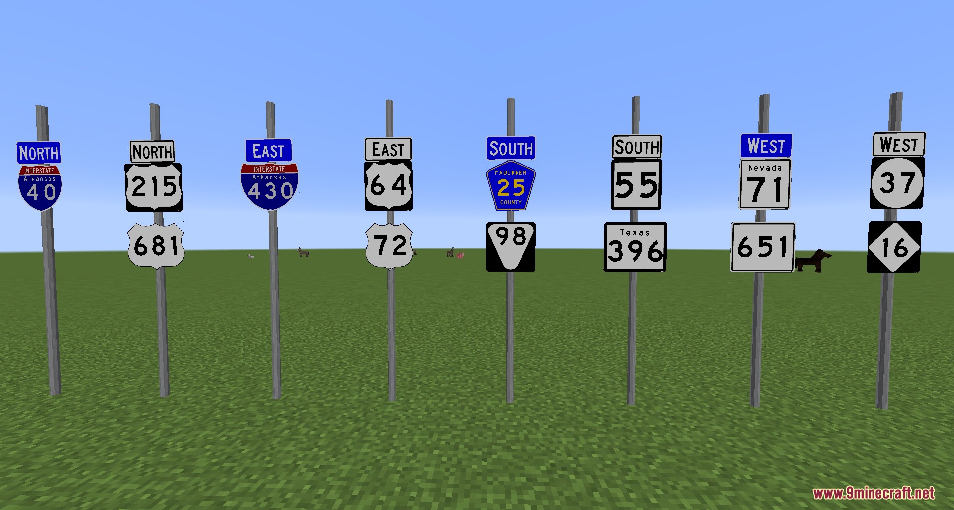 American Signs and Traffic Signals Pack Mod (1.12.2) - USA MUTCD 6