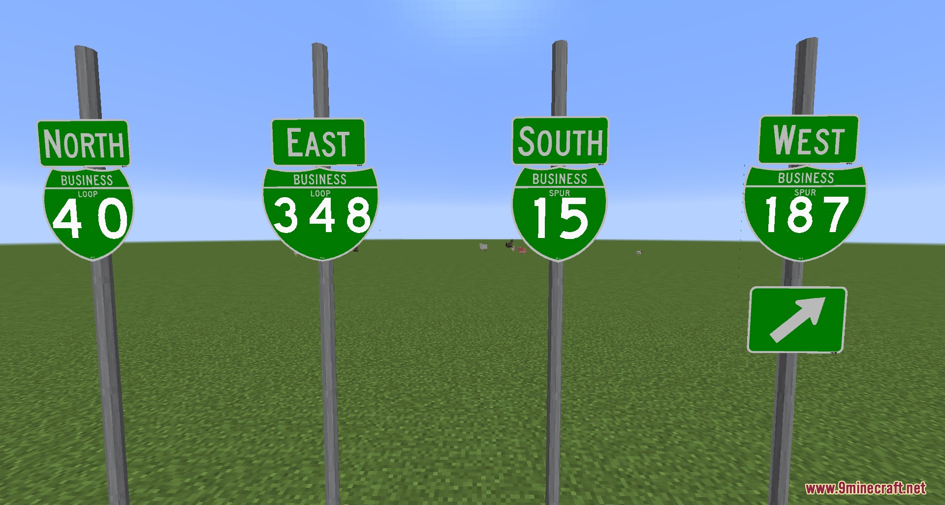 American Signs and Traffic Signals Pack Mod (1.12.2) - USA MUTCD 7