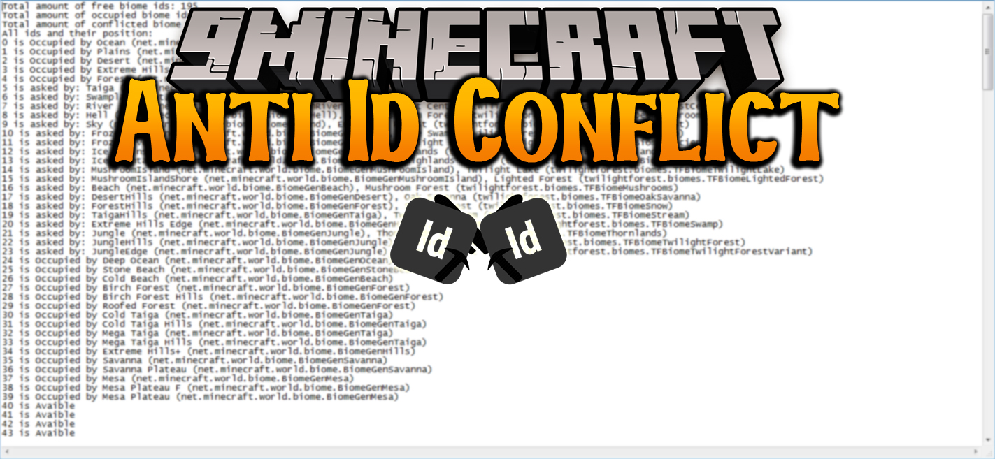 Anti ID Conflict Mod (1.7.10) - Helps You Solve ID Conflicts 1