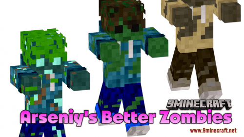 Arseniy’s Better Zombies Resource Pack (1.21.1, 1.20.1) – Texture Pack Thumbnail