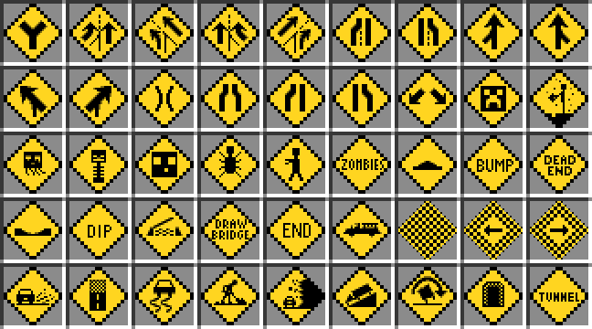 Blu's Sign Pack Mod (1.16.5, 1.12.2) - Collection of Road Signs 6