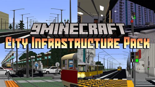 City Infrastructure Pack Mod (1.12.2) – Traffic Lights, Signs and Poles Thumbnail