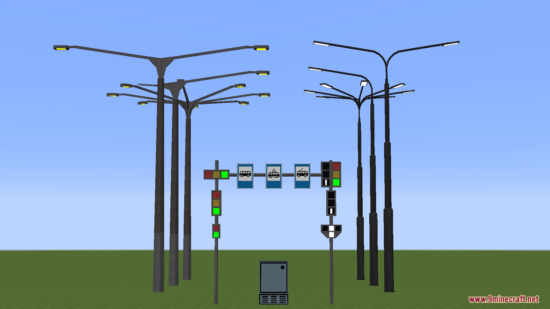 City Infrastructure Pack Mod (1.12.2) - Traffic Lights, Signs and Poles 3