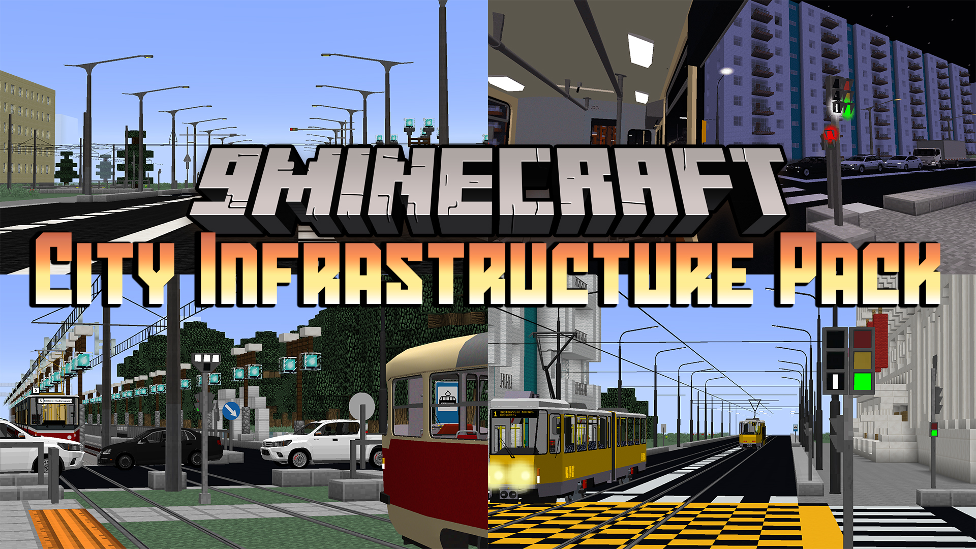 City Infrastructure Pack Mod (1.12.2) - Traffic Lights, Signs and Poles 1