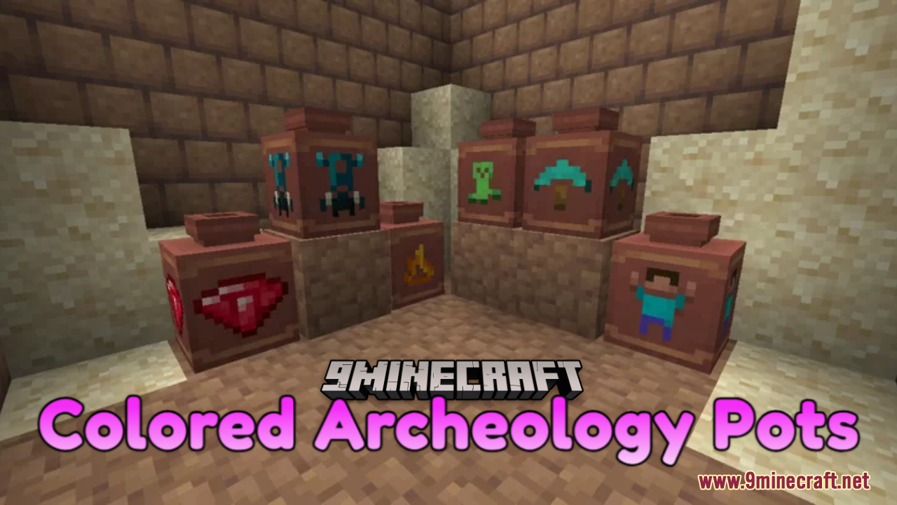 Colored Archeology Pots Resource Pack (1.21.3, 1.20.1) - Texture Pack 1