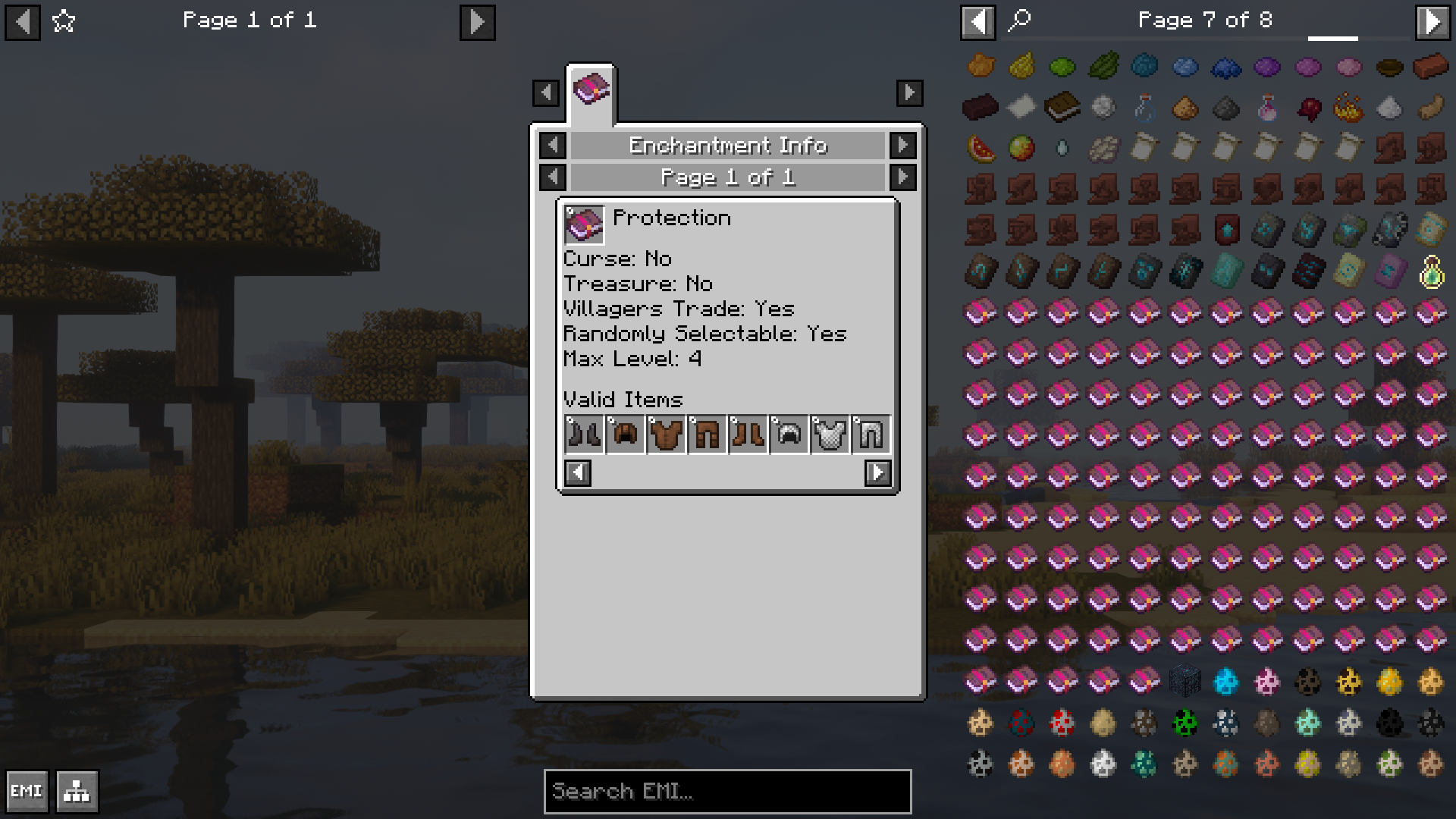 EMI Enchanting Mod (1.21.1, 1.20.1) - Basic Enchantment Information Add-On For EMI 2