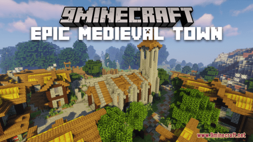 Epic Medieval Town Map (1.21.1, 1.20.1) – Ideal Survival Village Thumbnail