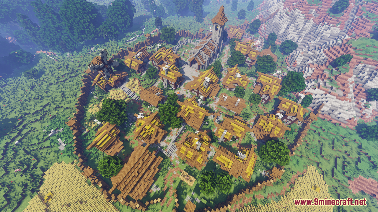 Epic Medieval Town Map (1.21.1, 1.20.1) - Ideal Survival Village 6