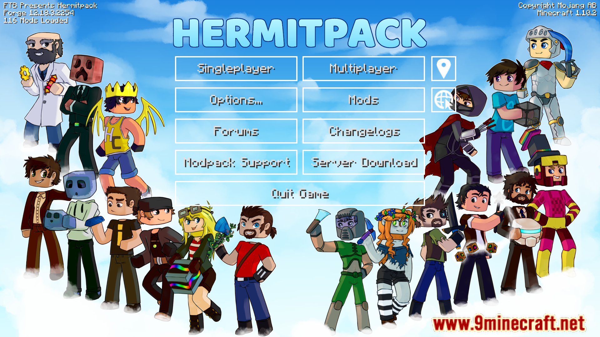 FTB Presents Hermitpack Modpack (1.10.2) - Build, Automate, And Survive 2