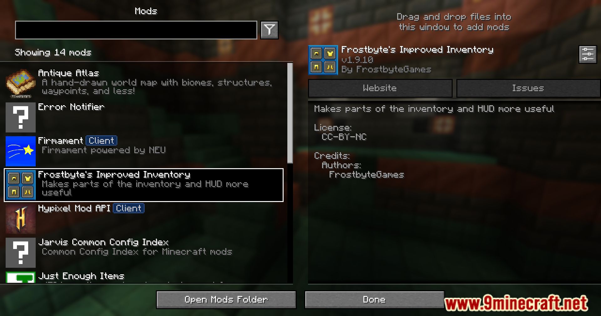 Frostbyte's Improved Inventory Mod (1.21.1, 1.20.1) - Customizing Minecraft's HUD 2