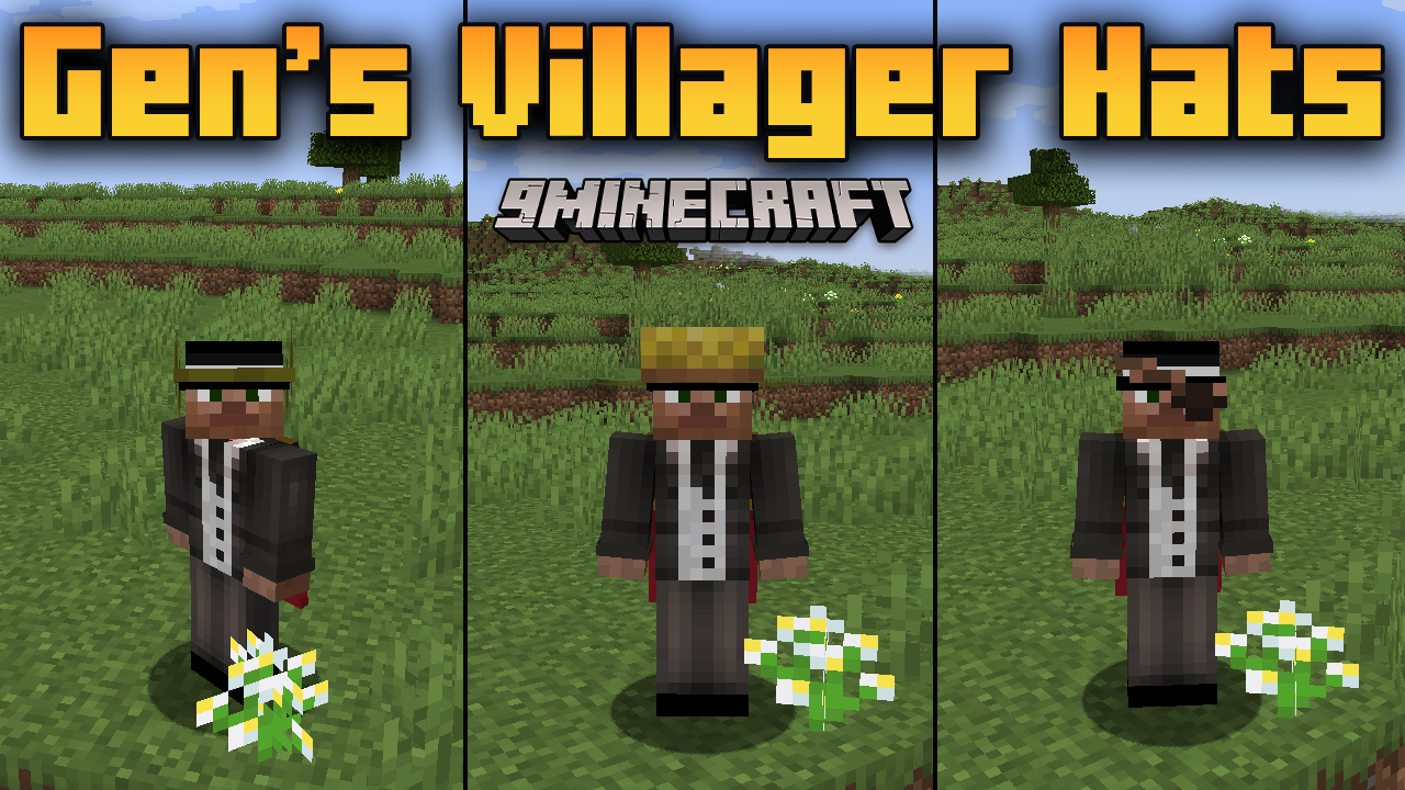 Gen's Villager Hats Mod (1.21.1, 1.20.1) - Bring Villager Style To Your Character 1