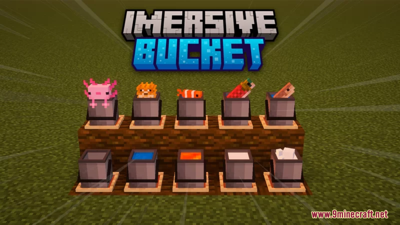 Imersive Bucket Resource Pack (1.21.1, 1.20.1) - Texture Pack 1