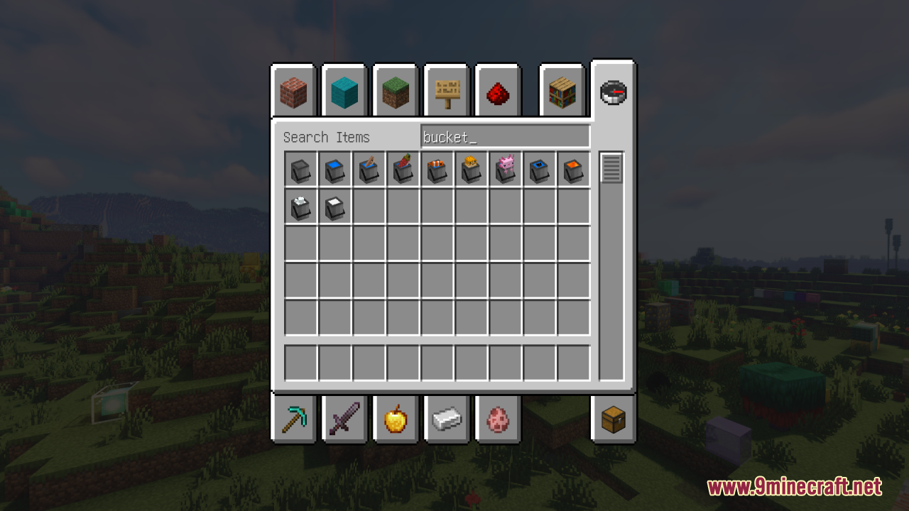 Imersive Bucket Resource Pack (1.21.1, 1.20.1) - Texture Pack 4