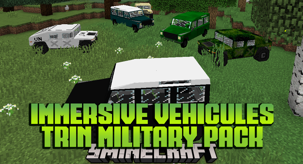 Immersive Vehicules Trin Military Pack Mod (1.12.2) - Military Cougar, Hummer 1