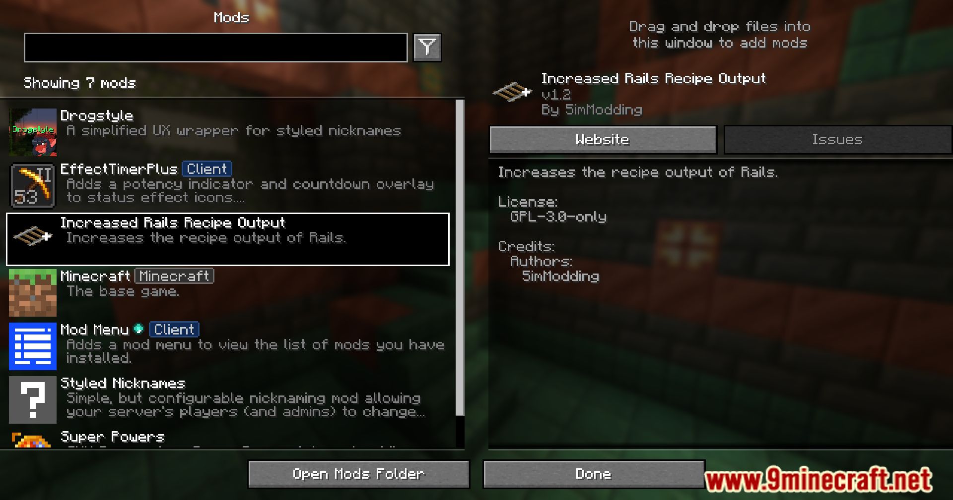 Increased Rails Recipe Output Mod (1.21.1, 1.20.1) - Efficient Rail Crafting 2