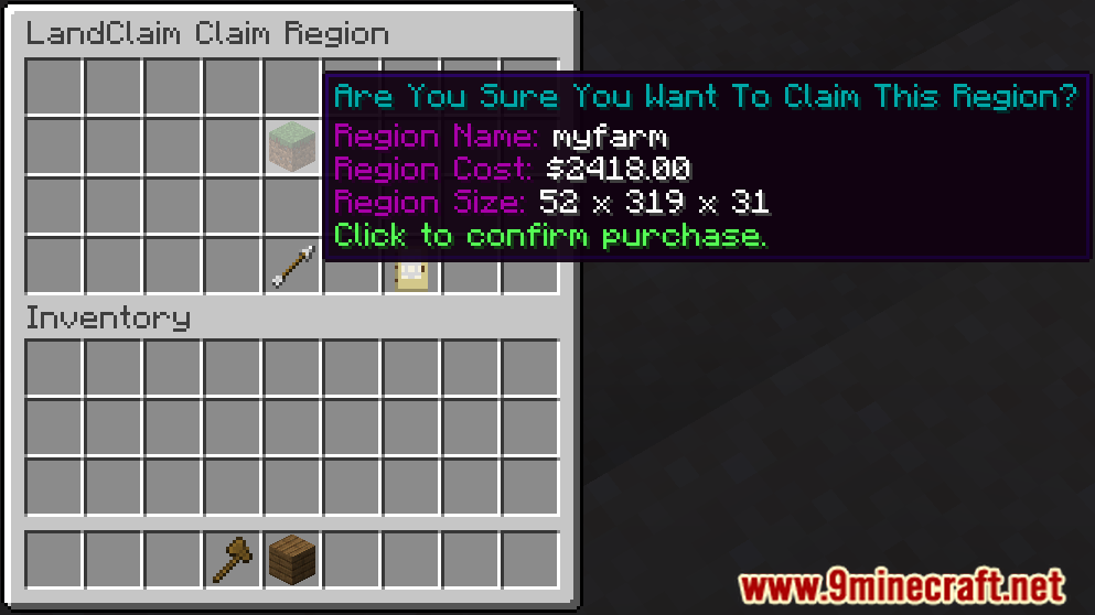 LandClaim Plugin (1.20.6, 1.20.1) - A WorldGuard Claiming Tool Buy Regions and Plots For Money 5