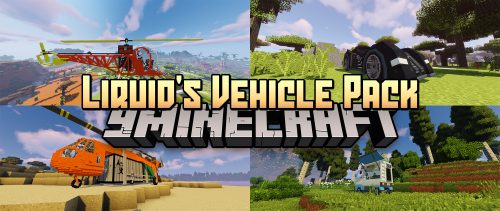 Liquid’s Vehicle Pack Mod (1.12.2) – Helicopter, Batmobile, Skycrane, Kei Truck Thumbnail