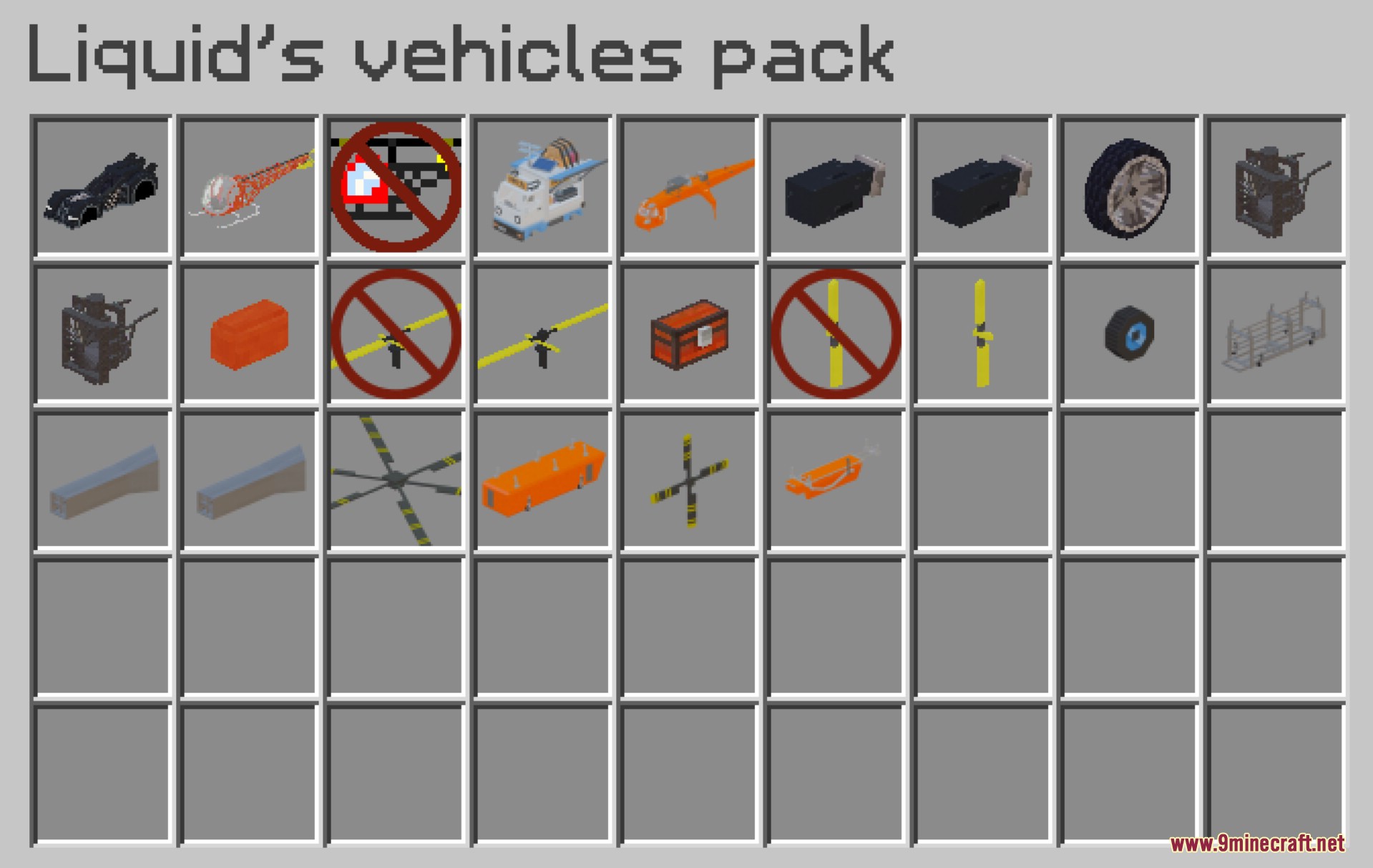 Liquid's Vehicle Pack Mod (1.12.2) - Helicopter, Batmobile, Skycrane, Kei Truck 11