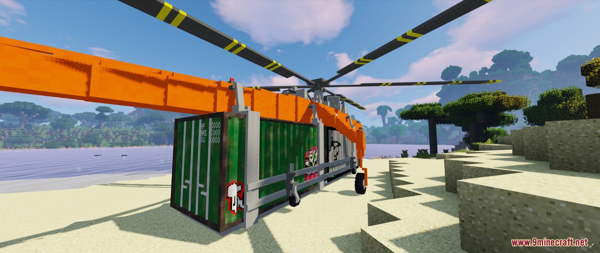 Liquid's Vehicle Pack Mod (1.12.2) - Helicopter, Batmobile, Skycrane, Kei Truck 24